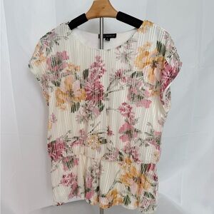 Sara Michelle Floral Blouse in Pink, Yellow, and Green